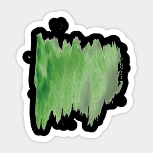 Green abstract painting, Green Creativity Sticker